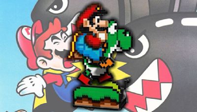 The new Super Mario World Lego set sees Mario riding Yoshi as the pair appear pixelated, we can’t wait to get this