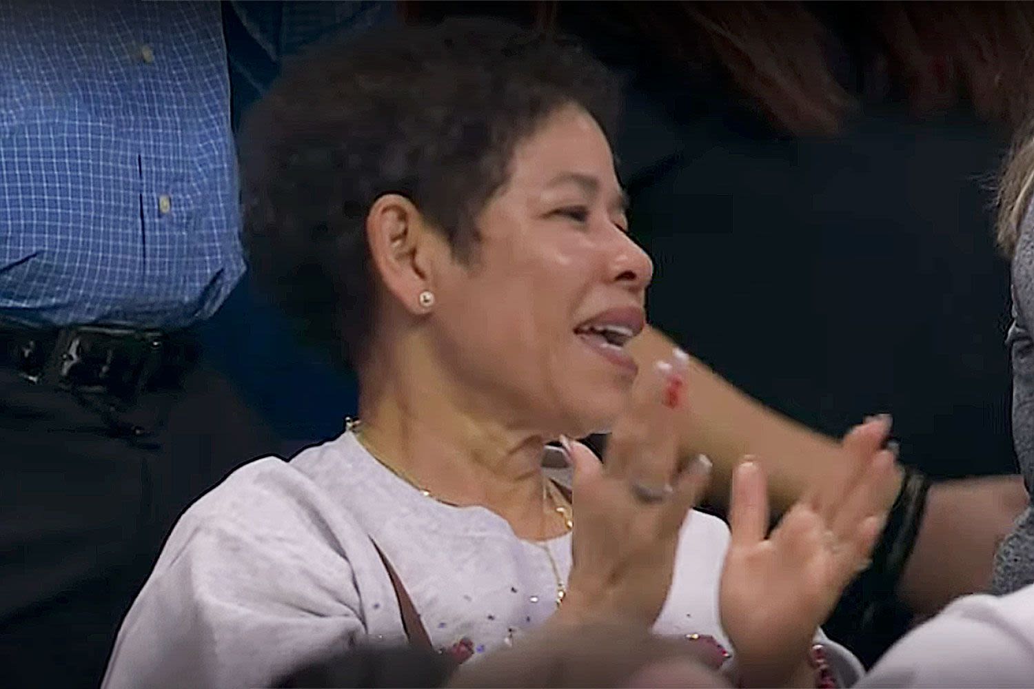 Simone Biles' Mom Beams as She Soars to 1st Place During 2024 Gymnastics Olympic Trials