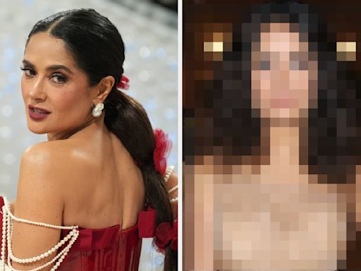 Salma Hayek's Floral Optical Illusion Dress Needs To Be Seen