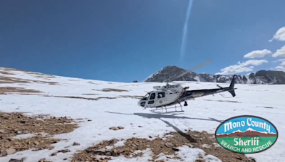 Injured skier rescued with help from helicopters from CHP Fresno & NAS Lemoore