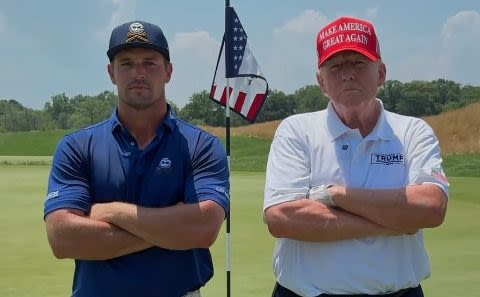 Bryson DeChambeau plays golf with Donald Trump in latest YouTube video