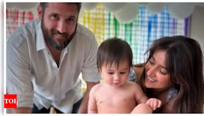 Ileana D'Cruz shares an adorable family portrait from son Koa's first Birthday; asks 'Where did the time go?' | - Times of India