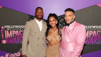 The Source |Jonathan Majors Thanks Meagan Good, Calls Her “My Queen” While Accepting Hollywood Unlocked’s Perseverance Award