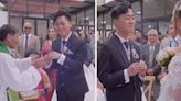 Novio coreano comete blooper durante boda con peruana, y dicen: “Se quería casar con el cura”