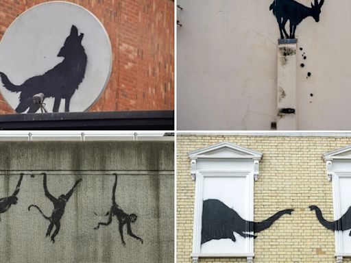 Banksy unveils 4 pieces in just days as fans clamour to guess hidden meaning