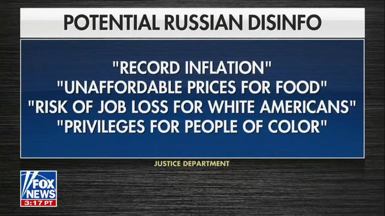 DOJ’s Alleged Russian Propaganda Messaging Is Nearly Identical to Fox News Opinion Programming