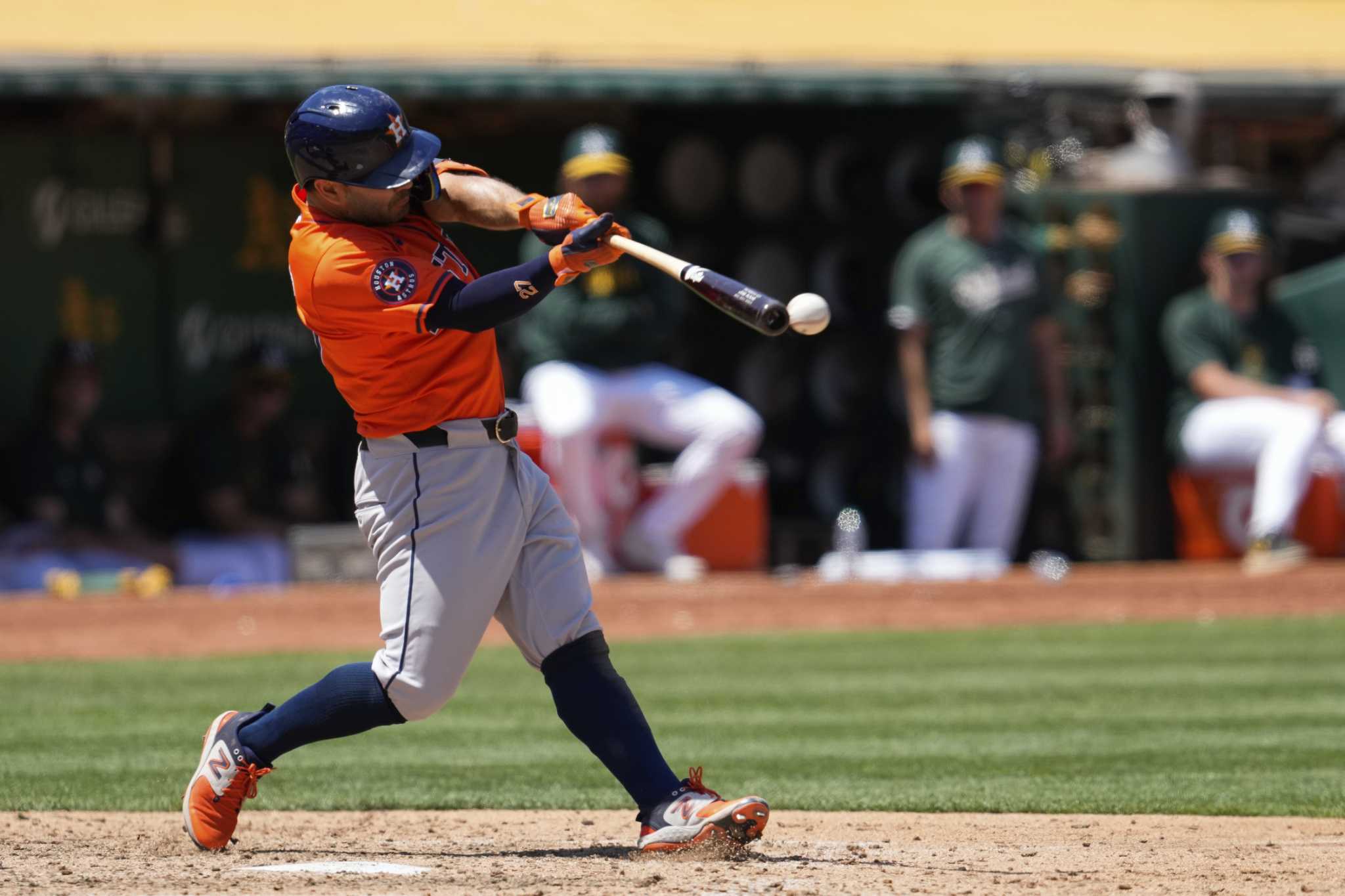 Astros thump A's 8-1 behind Brown to avoid series sweep