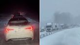 Thousands of drivers trapped on snowy Swedish motorway during extreme cold snap