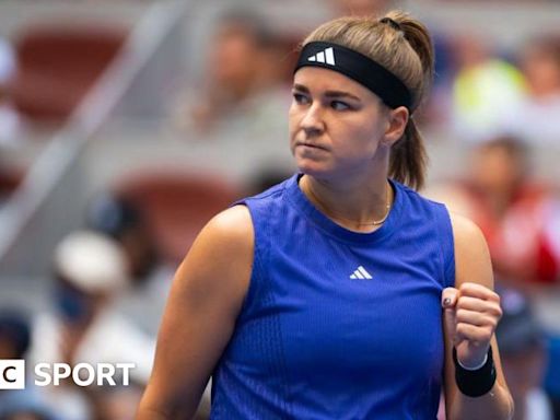 China Open: Karolina Muchova sees off Aryna Sabalenka to reach semi-finals in Beijing