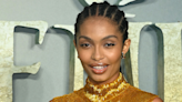 Yara Shahidi's hynotic gold dress is a tribute to her role as Tinker Bell in Peter Pan & Wendy