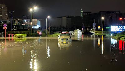 Dubai inundated with rain: Photos show flooded city after torrential downpour leaves at least 1 dead