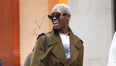 Jodie Turner-Smith dons Burberry trench and bag for NYC stroll... ahead of Monday's Met Gala