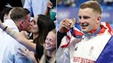 Teary-eyed Adam Peaty shares passionate kiss with girlfriend Holly Ramsay after Olympic success