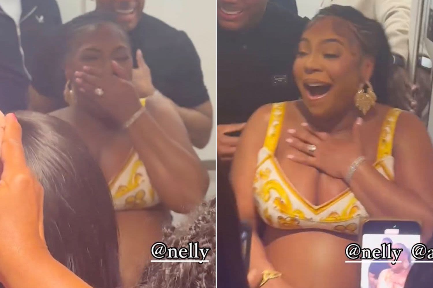 Pregnant Ashanti Is Visibly Thrilled by Surprise Baby Shower with Nelly in Adorable Video — Watch!