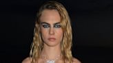 Cara Delevingne Upgrades Edgy Bandeau With Gold-Dipped Heels at Cannes Monot Dinner 2022