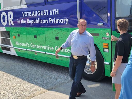 Kehoe campaign for Missouri governor riding on bus owned by lobbyist for Chinese pork producer