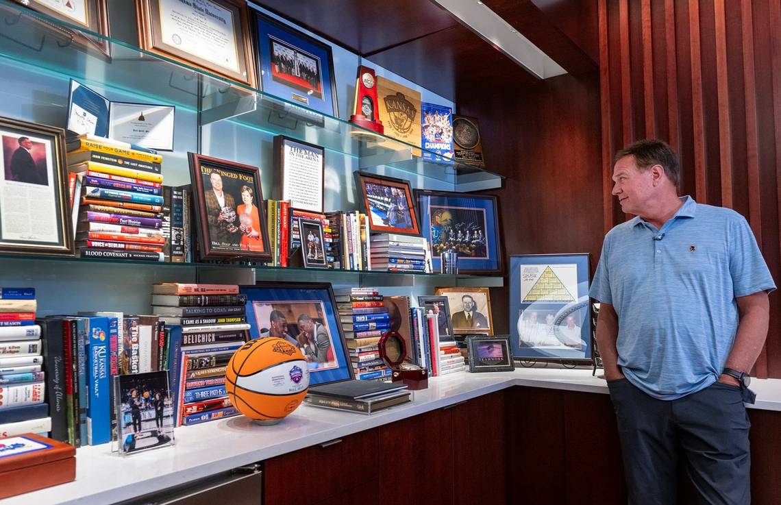 Inside the inner office of Kansas coach Bill Self, where every object tells his story