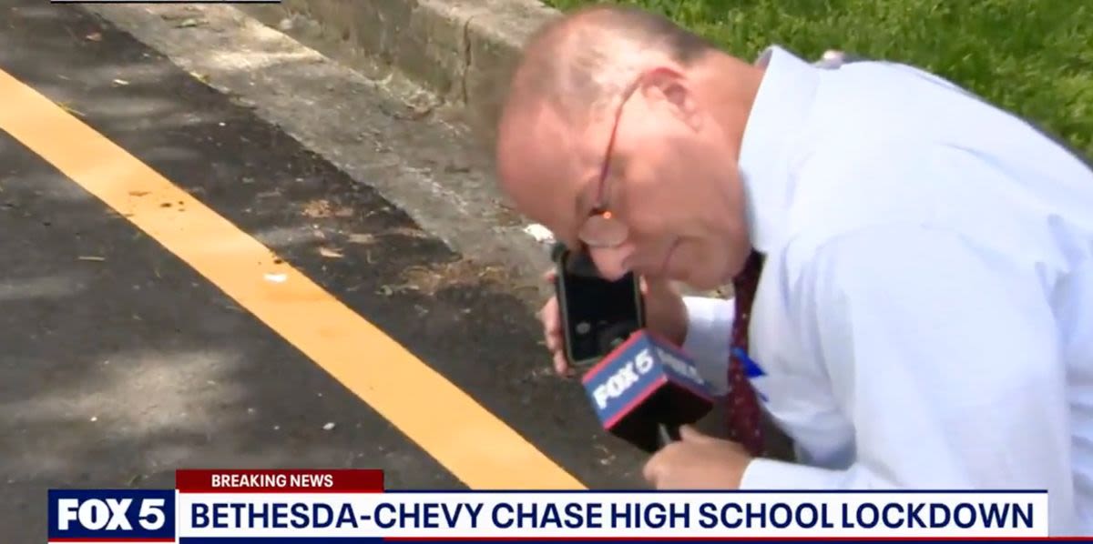 Watch A D.C. TV Reporter Cover A School Lockdown While His Son Is Still Inside