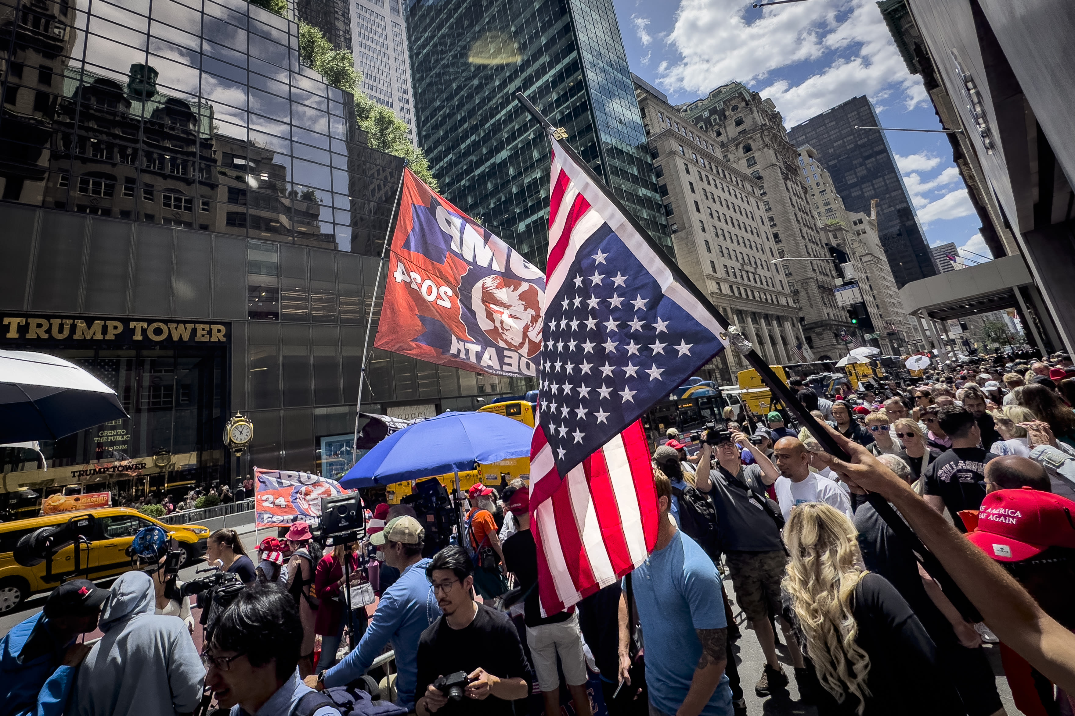 Upside-down American flag reappears as a right-wing protest symbol after Trump's guilty verdict