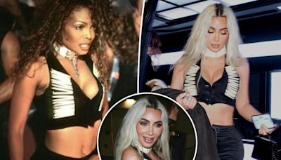 Kim Kardashian wears $25K auctioned Janet Jackson outfit from ‘If’ music video to concert