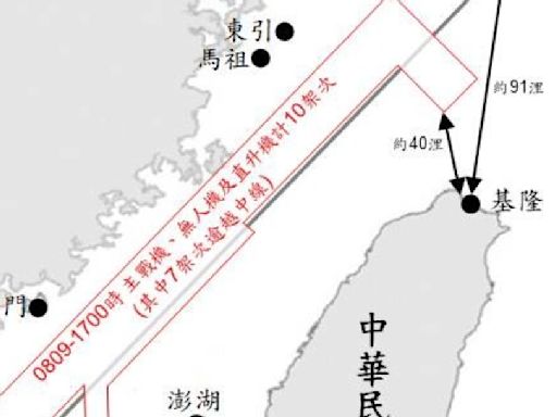 中共「秀肌肉」嗆環太軍演？ 共機23架5共艦擾台距基隆僅40海浬