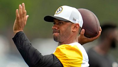 Russell Wilson having 'short-term misery,' held out of first two Steelers practices with calf issue