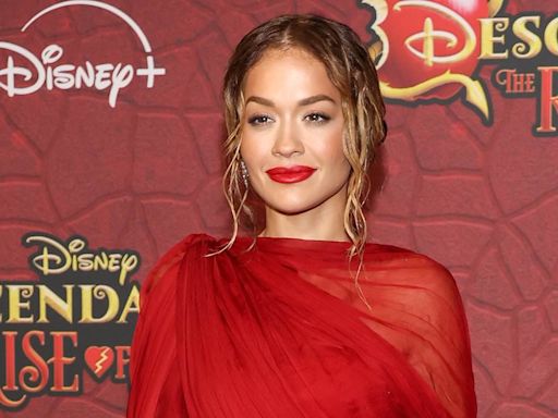 Rita Ora is red hot in fiery gown at Disney's premiere of Descendants