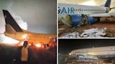 Passengers flee fiery Boeing 737 that skidded off runway in Senegal