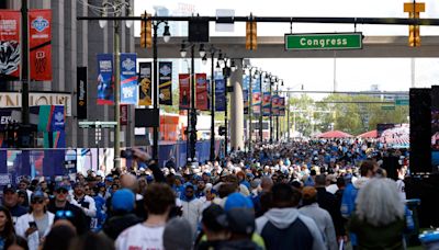 Downtown Detroit businesses within blocks of each other have vastly different NFL draft experiences