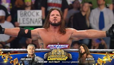 AJ Styles To Challenge Cody Rhodes For Undisputed WWE Title At WWE Backlash