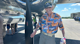 D-Day Anniversary: WWII veteran Lee Smith near B-25 Bomber at Bowman Field