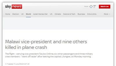 Old image from Ukraine falsely linked to plane crash that killed Malawi’s vice president