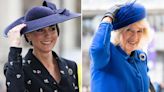 Kate Middleton and Queen Camilla Hang On to Their Hats at Windy Commonwealth Day Service