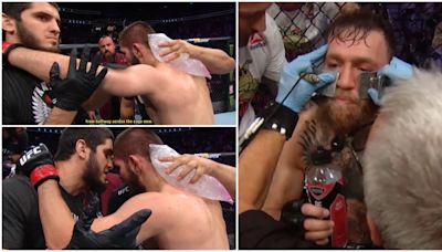 Khabib's savage reaction after Islam Makhachev told him to look at Conor McGregor after R2