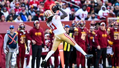 Report: 49ers and Commanders had discussions regarding wide receiver Brandon Aiyuk