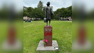 Pro-Palestine Vandals Deface Anne Frank Statue in Amsterdam