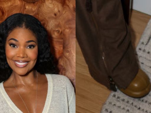 Gabrielle Union Goes Neutral In Brown Leather Booties During London Fashion Week 2024