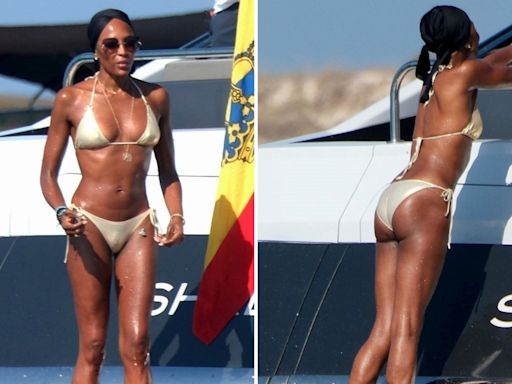 Naomi Campbell Wows In Gold Bikini During Ibiza Getaway With Gal Pals