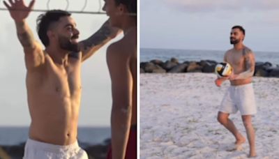 Virat Kohli goes shirtless at beach volleyball in Barbados, fans react: ‘Ageing like fine wine’