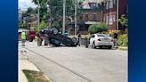 Car rolls onto roof during crash in Bellevue