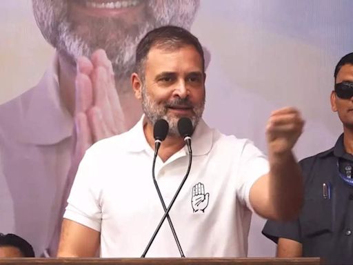 'We will defeat Narendra Modi and BJP in Gujarat': Rahul Gandhi at public gathering in Ahmedabad | India News - Times of India