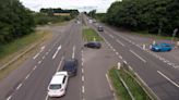 Two cars crash on A1 during safety report filming
