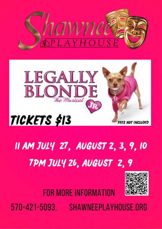 Legally Blonde Jr. (The Musical) in Philadelphia at The Shawnee Playhouse 2024