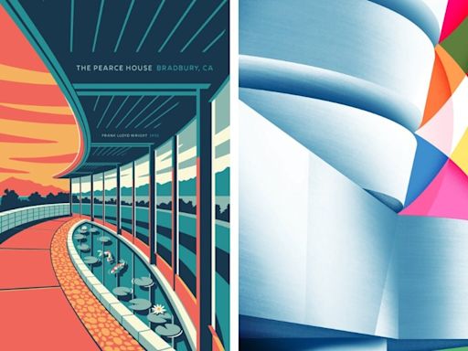 Vibrant Travel Posters Celebrate the Architecture of Frank Lloyd Wright