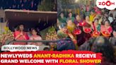 Anant Ambani and Radhika Merchant receive a lavish floral shower welcome in Jamnagar