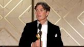 Cillian Murphy Accepts Golden Globe for “Oppenheimer” with His Wife's Lipstick on His Nose: 'Gonna Leave It'