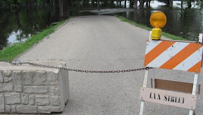 Mississippi River floodwaters inundate parts of Pettibone Park in La Crosse