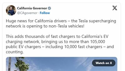 Governor Gavin Newsom’s Office Announces There’s Now 1 Fast Charging Station for Every 5 Gas Stations in California