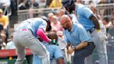 Rays 3B Amed Rosario Hit in Face By 100 MPH Fastball, Appears to Be OK