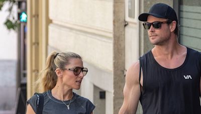 Chris Hemsworth & Elsa Pataky are in Perfect Sync After Workout in Madrid